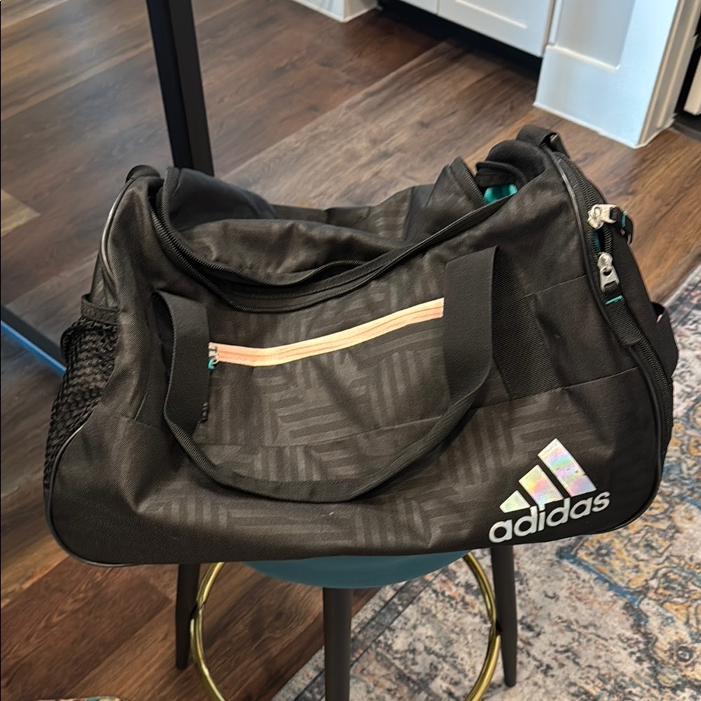 Adidas Black and White Travel Bag